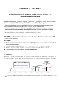 Artificial intelligence for simplified patient-centered dosimetry in radiopharmaceutical therapies