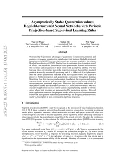 Asymptotically Stable Quaternion-valued Hopfield-structured Neural Network with Periodic Projection-based Supervised Learning Rules