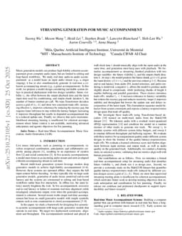 Streaming Generation for Music Accompaniment