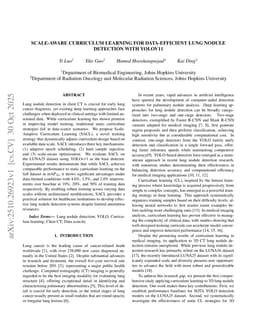 Scale-Aware Curriculum Learning for Ddata-Efficient Lung Nodule Detection with YOLOv11