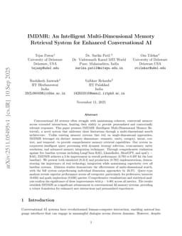 IMDMR: An Intelligent Multi-Dimensional Memory Retrieval System for Enhanced Conversational AI