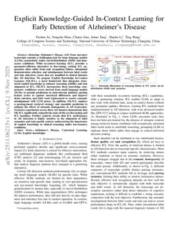 Explicit Knowledge-Guided In-Context Learning for Early Detection of Alzheimer's Disease