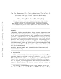 On the Dimension-Free Approximation of Deep Neural Networks for Symmetric Korobov Functions