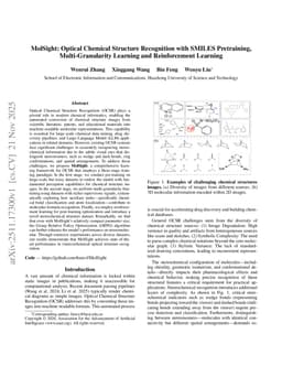 MolSight: Optical Chemical Structure Recognition with SMILES Pretraining, Multi-Granularity Learning and Reinforcement Learning