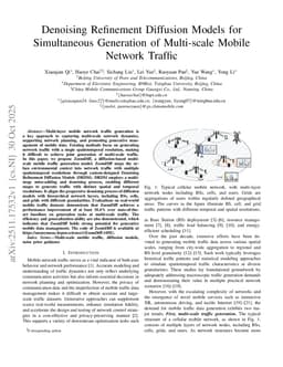 Denoising Refinement Diffusion Models for Simultaneous Generation of Multi-scale Mobile Network Traffic