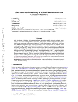Time-aware Motion Planning in Dynamic Environments with Conformal Prediction