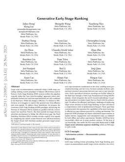 Generative Early Stage Ranking
