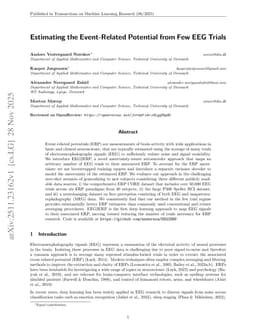 Estimating the Event-Related Potential from Few EEG Trials