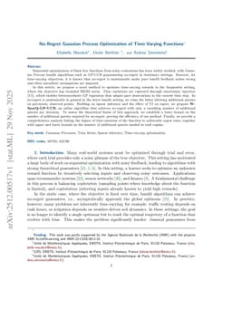 No-Regret Gaussian Process Optimization of Time-Varying Functions