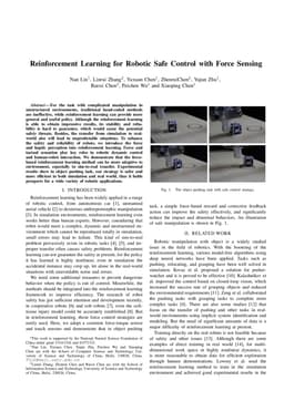 Reinforcement Learning for Robotic Safe Control with Force Sensing