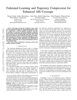 Federated Learning and Trajectory Compression for Enhanced AIS Coverage